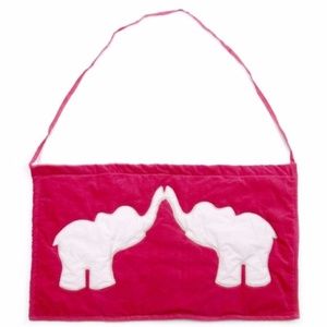 Kate Quinn Pink Elephant Nursery Kids Wall Hanging